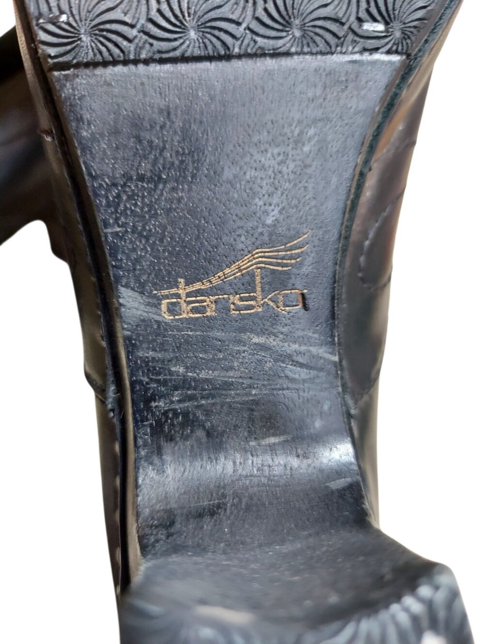 Classic Dansko Rory black leather Mary Jane clog heels in size US 7 - Picture 10 of 12